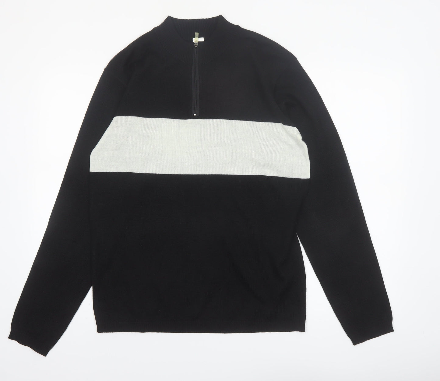 Crane Bike Men's Black Medium Half Zip Cycling Jumper
