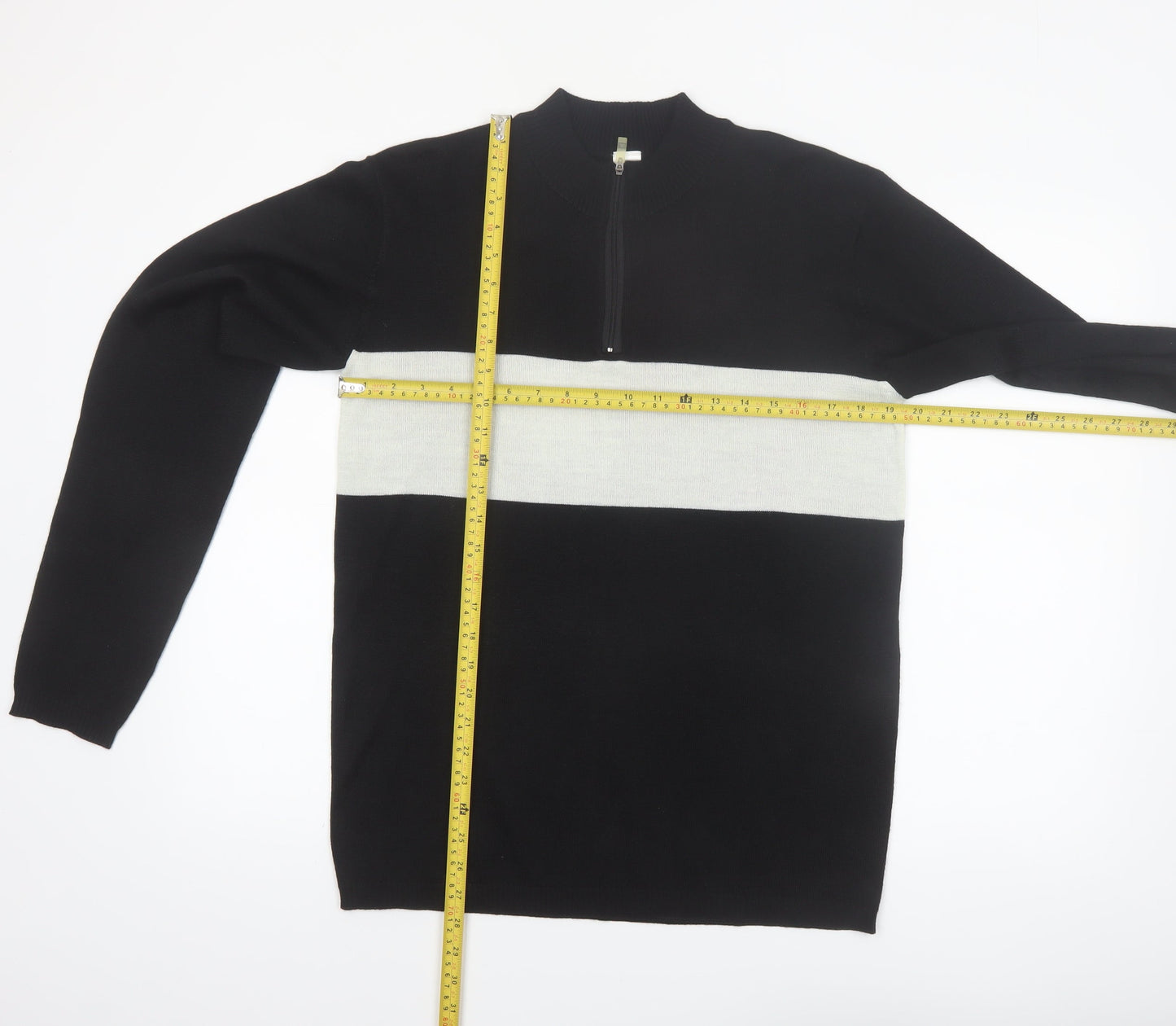 Crane Bike Men's Black Medium Half Zip Cycling Jumper