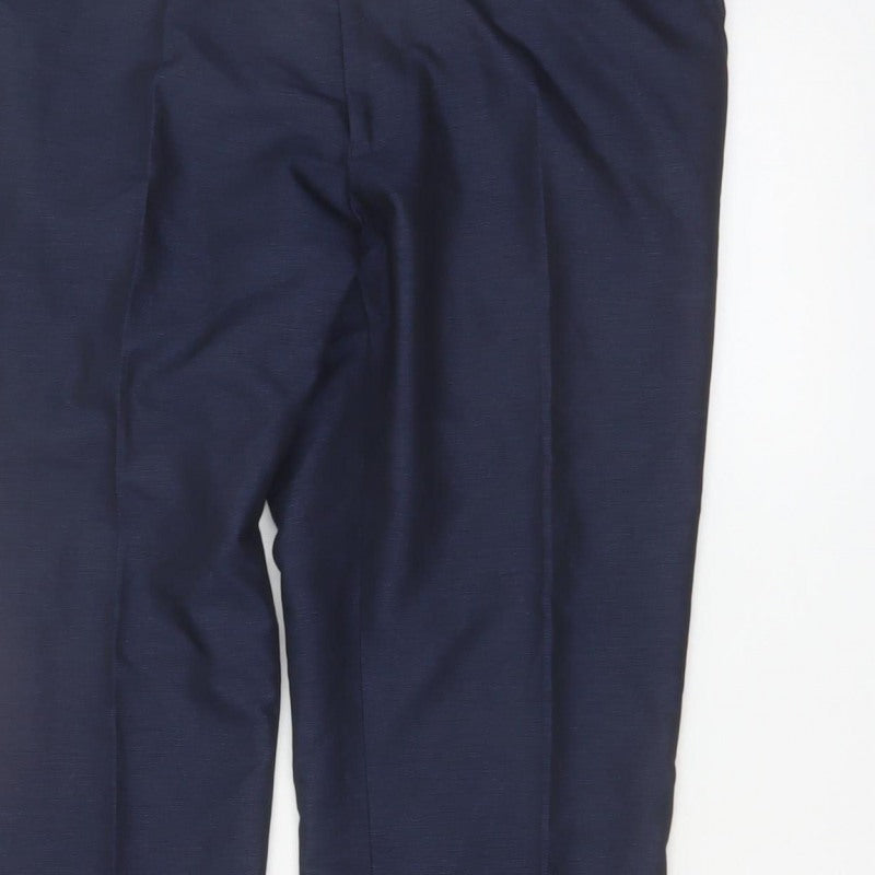 Additional view of Taylor & Wright Men's Blue 34L Dress Pants Formal Trousers