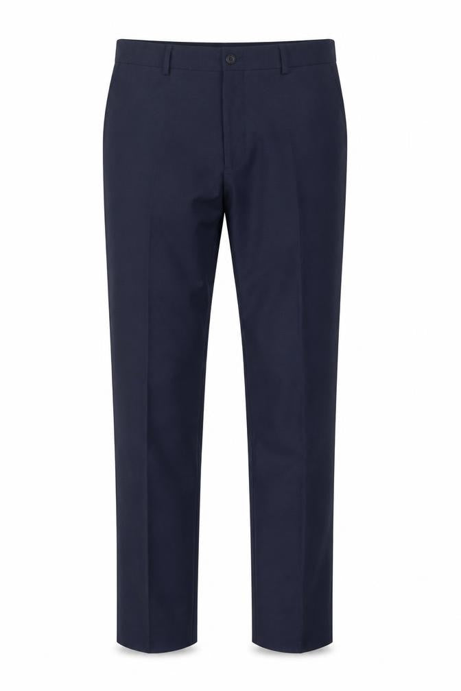 Front view of Taylor & Wright Men's Blue 34L Dress Pants Formal Trousers