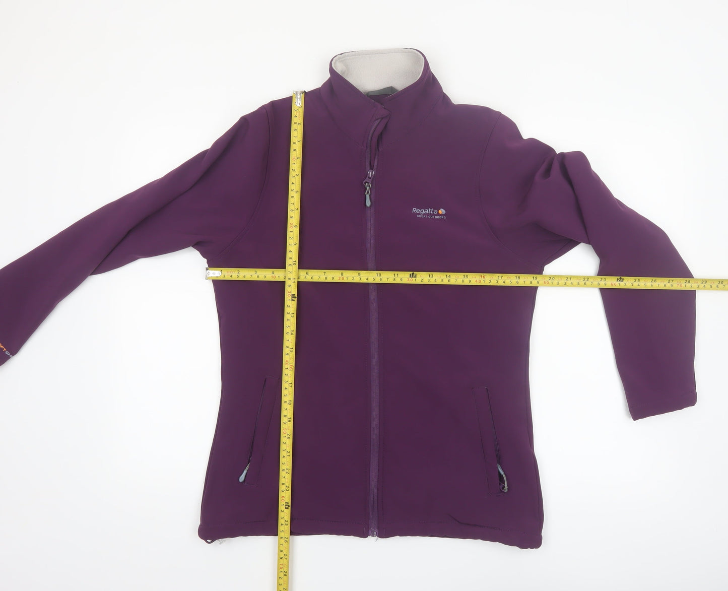 Regatta Women’s Purple Softshell Zip Jacket Size 12 Windproof Outdoor
