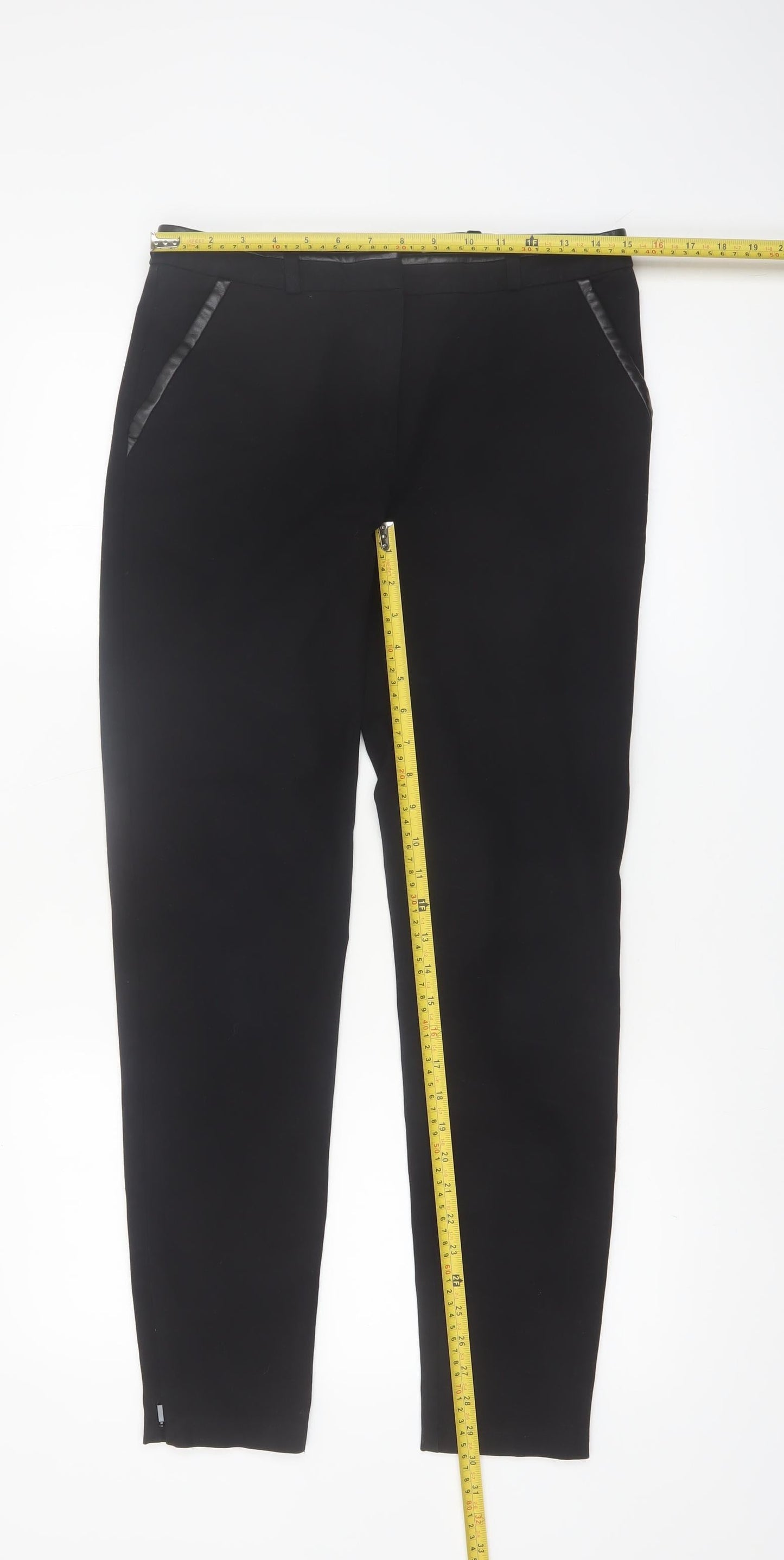 BOSS Women's Black Size 8 Slim Fit Tailored Trousers
