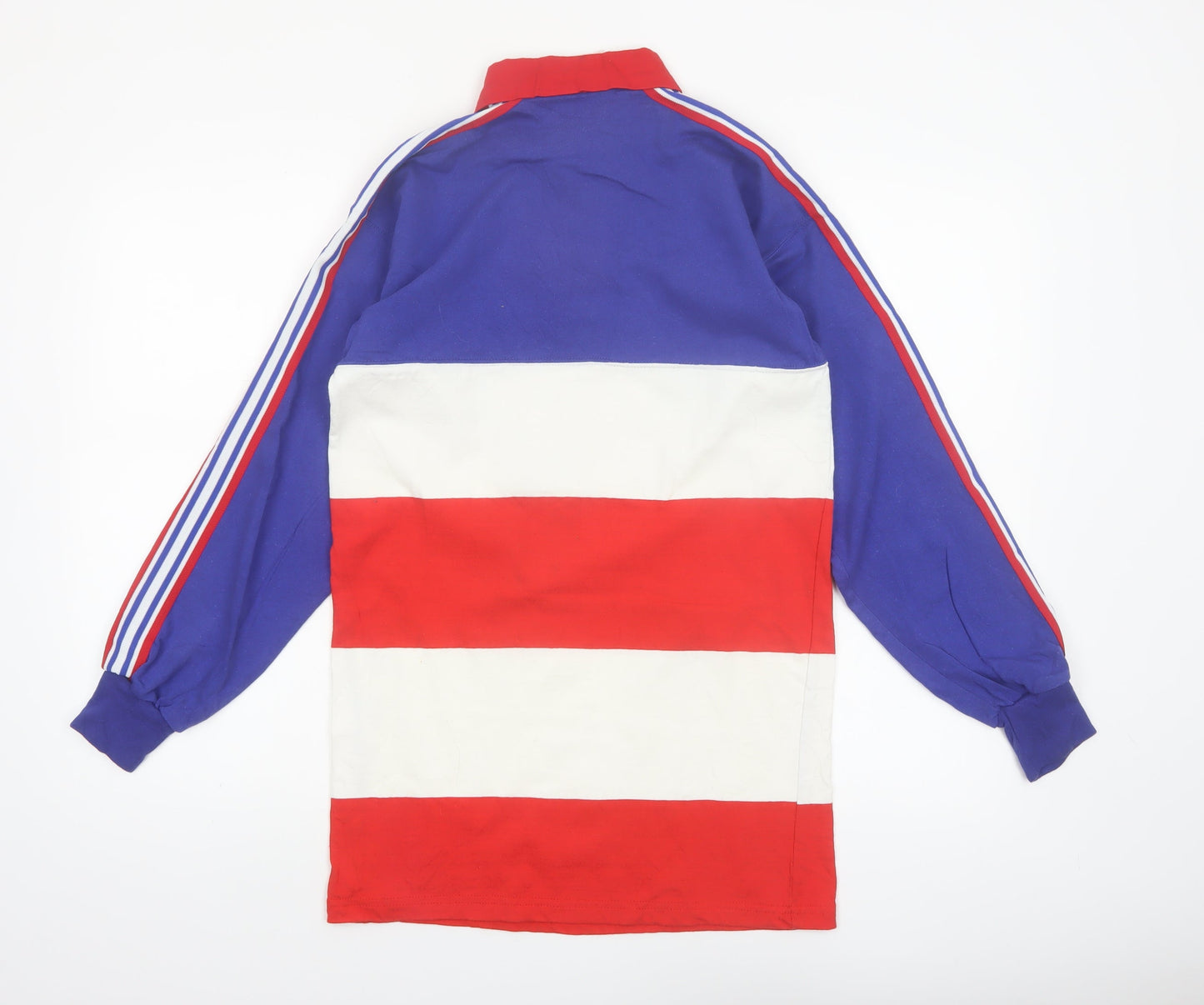 Cotton Oxford Men's Multicoloured Long Sleeve Rugby Polo Shirt S