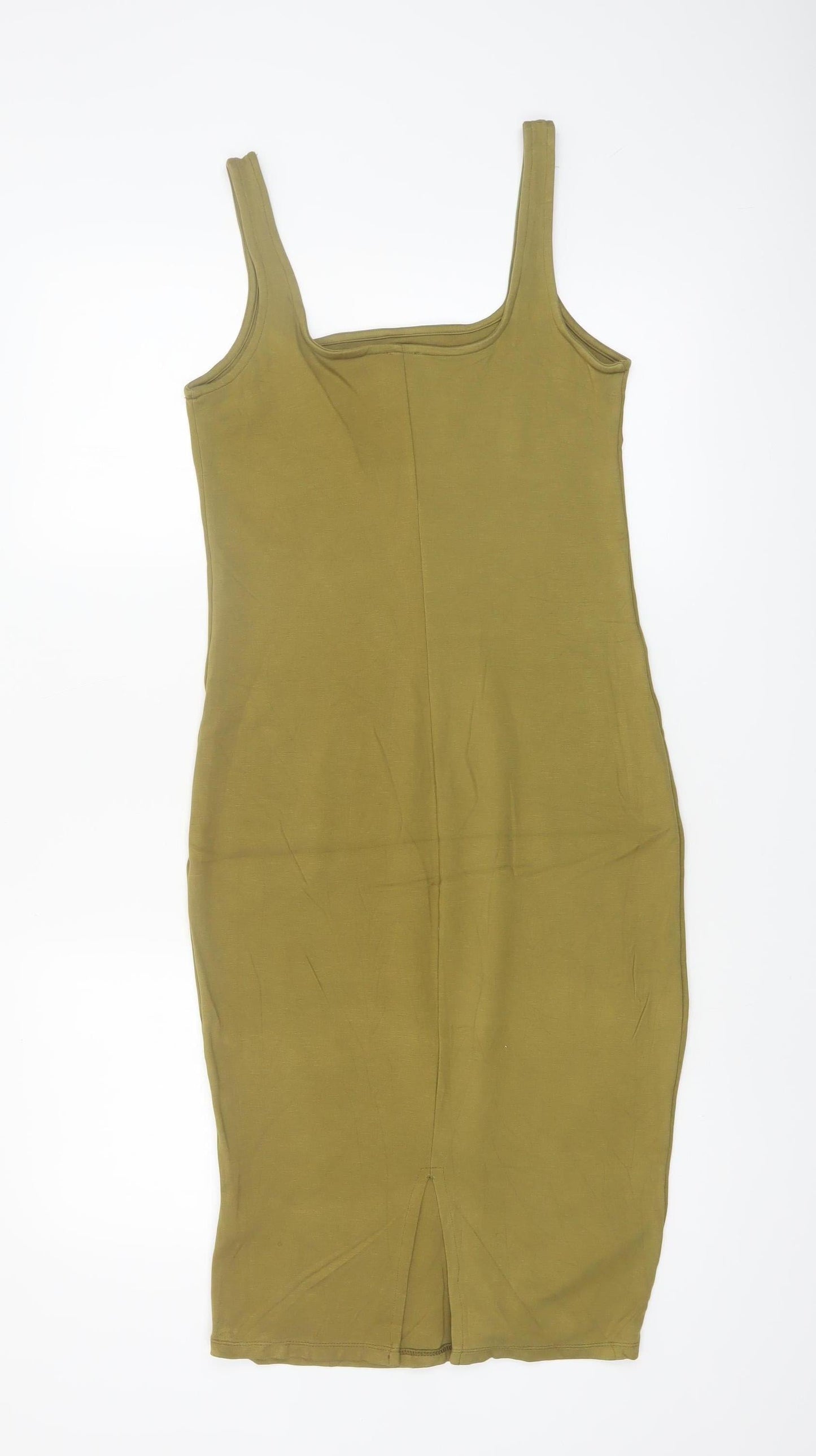 Pimkie Women’s Green Bodycon Knee Length Sleeveless Dress Size 12