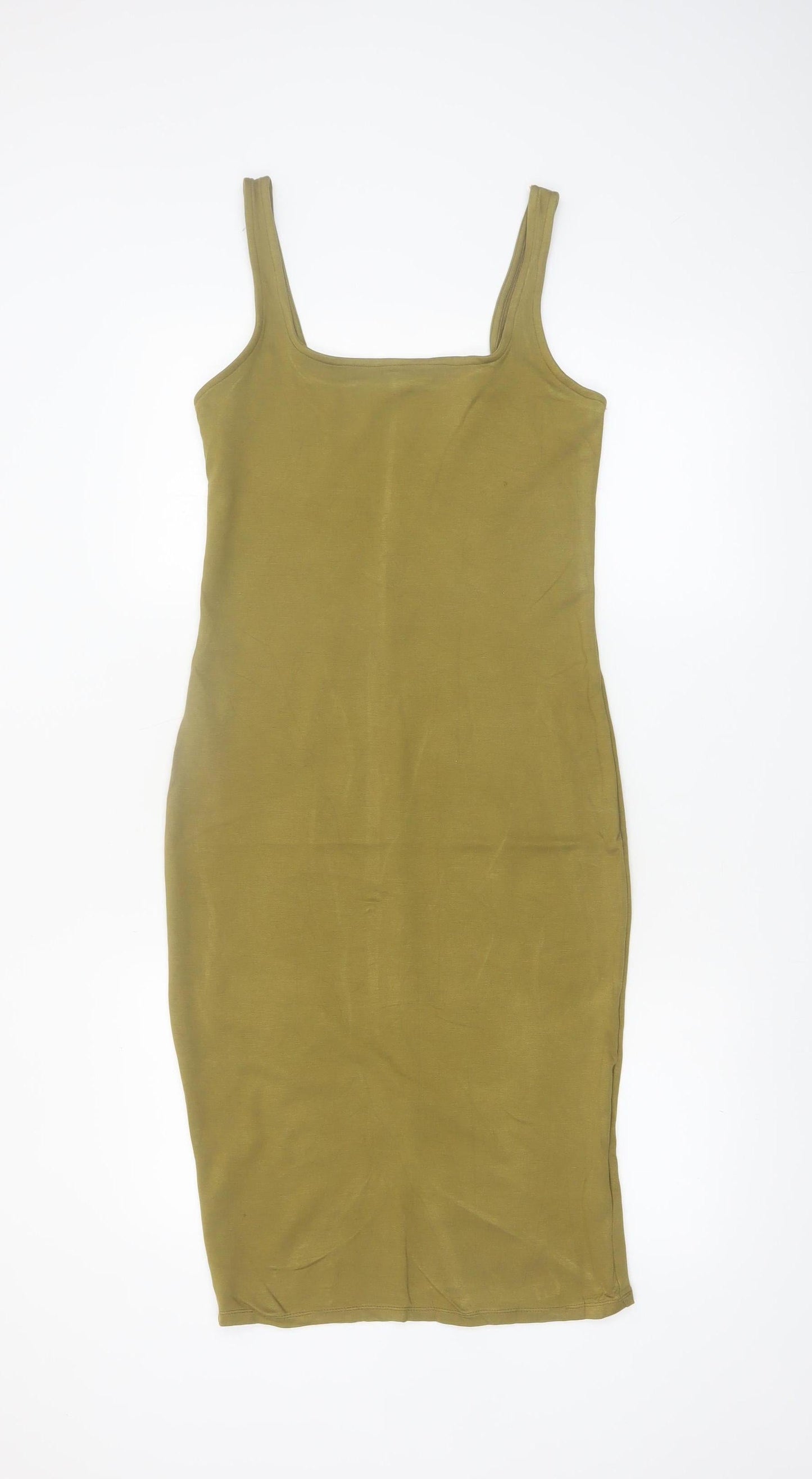 Pimkie Women’s Green Bodycon Knee Length Sleeveless Dress Size 12