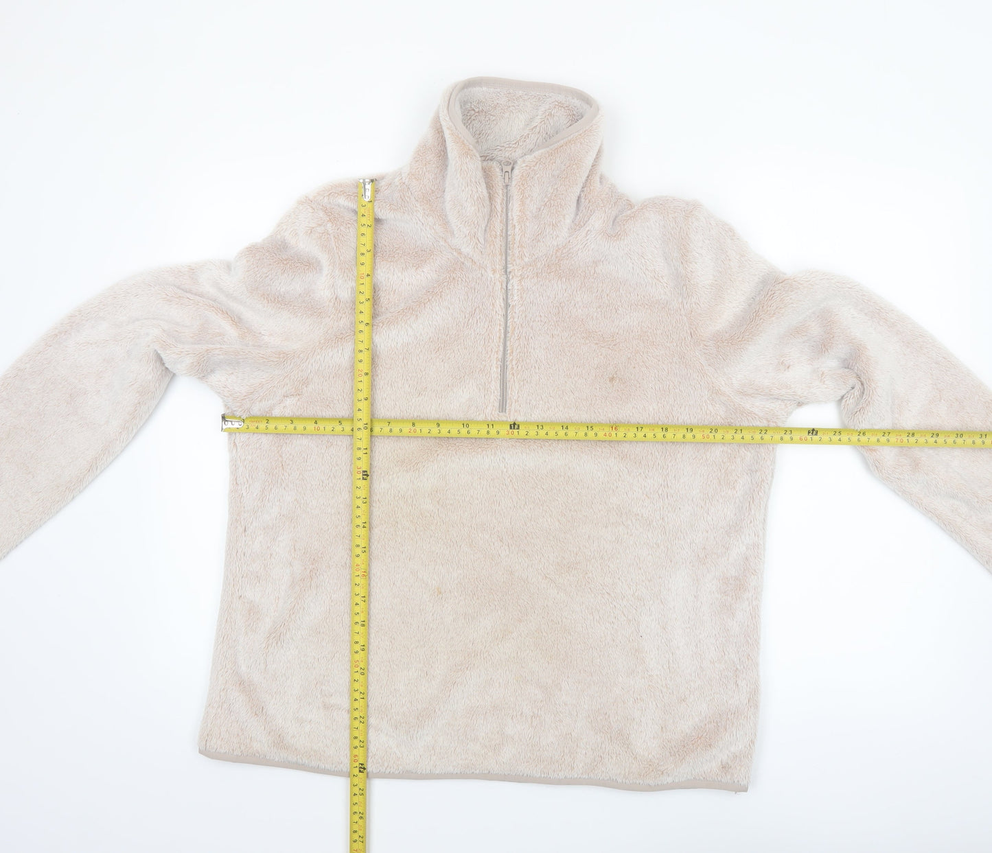 Equestrian Women’s Beige Fleece Pullover Sweatshirt Size 16/18