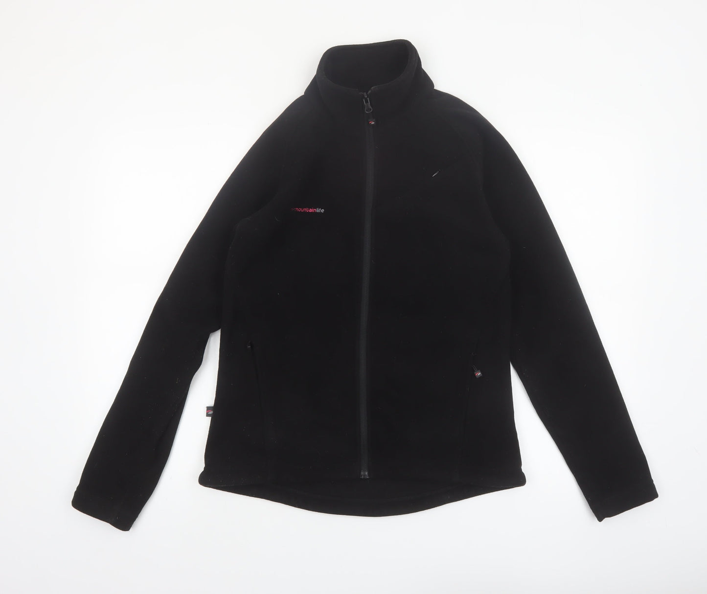 Mountain Life Women's Black Fleece Full Zip Jacket Size 8