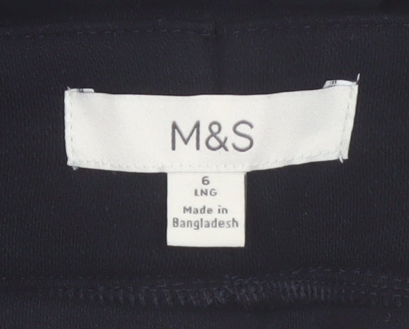 Marks and Spencer Women's Black Size 6 Long Stretch Leggings