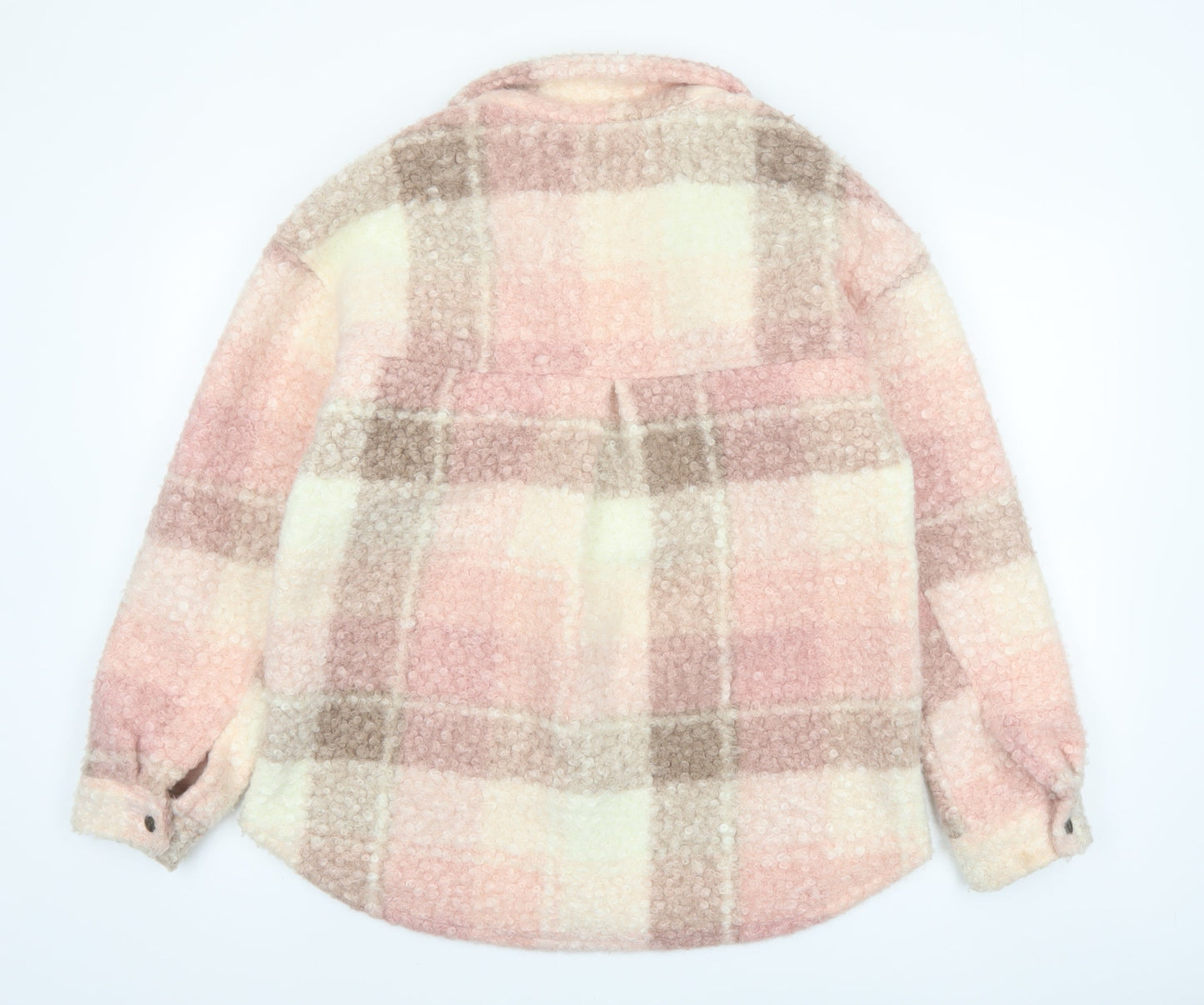 Next Women’s Multicoloured Checked Fleece Jacket Size 14