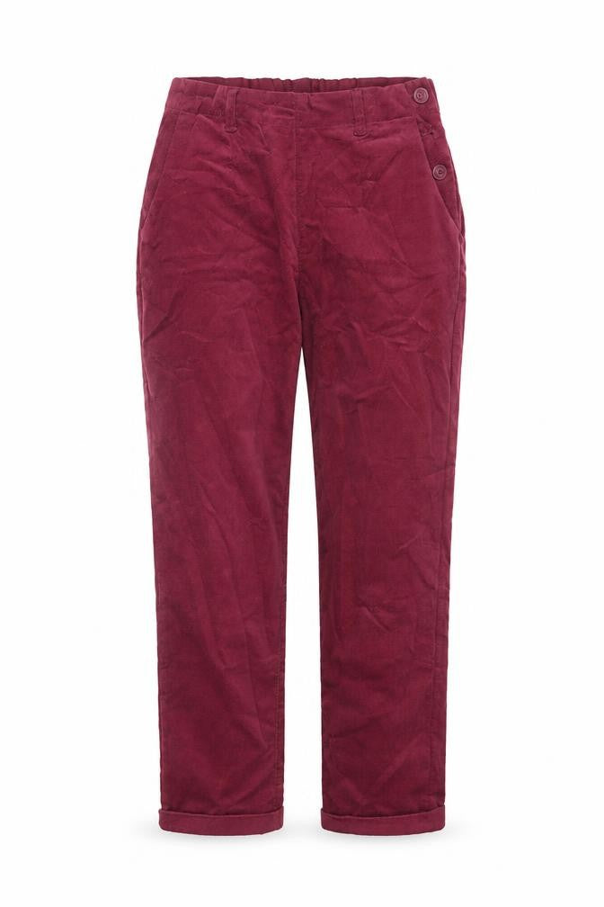 Seasalt Cornwall Women's Burgundy Cropped Trousers UK 8 Organic Cotton