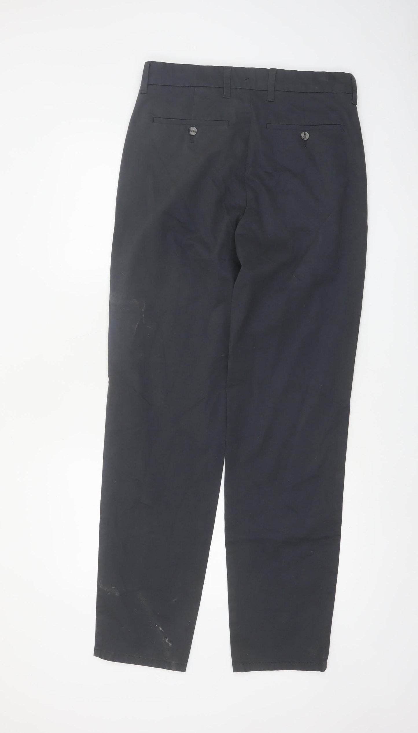 Marks and Spencer Men's Black Regular Fit Chino Trousers 30/33