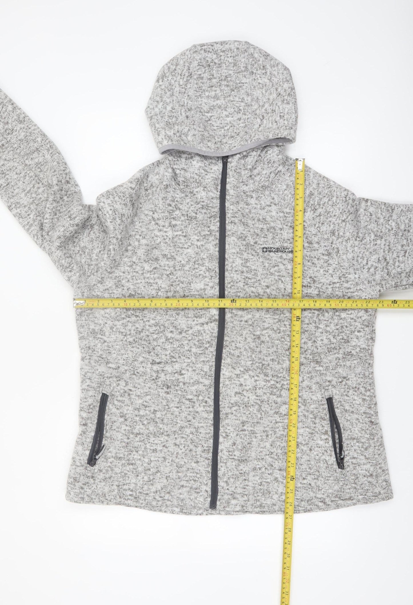 Mountain Warehouse Women Grey Full Zip Hoodie UK20 Polyester Warm Hooded Sweatshirt