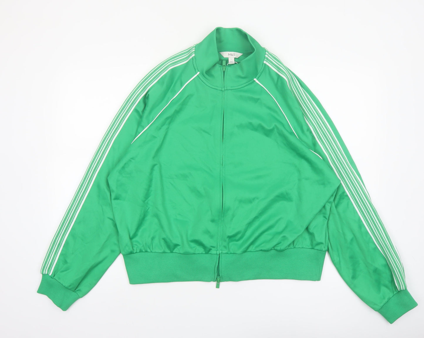 Marks and Spencer Women's Green L Full Zip Track Jacket