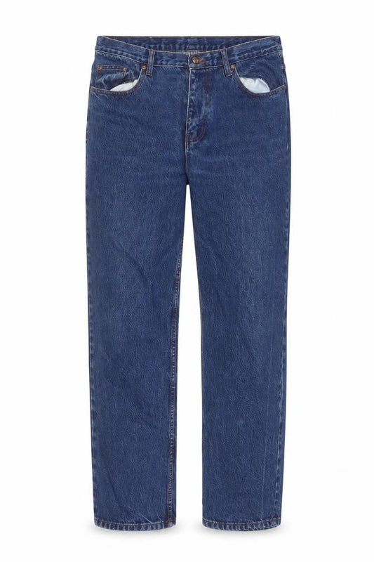 Euro Denim Women's Blue Straight Leg 36 Mid Rise Jeans
