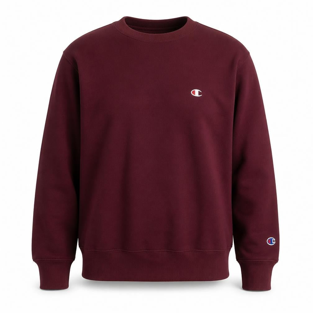 Champion Womens Burgundy Crew Neck Sweatshirt Medium Cotton Blend