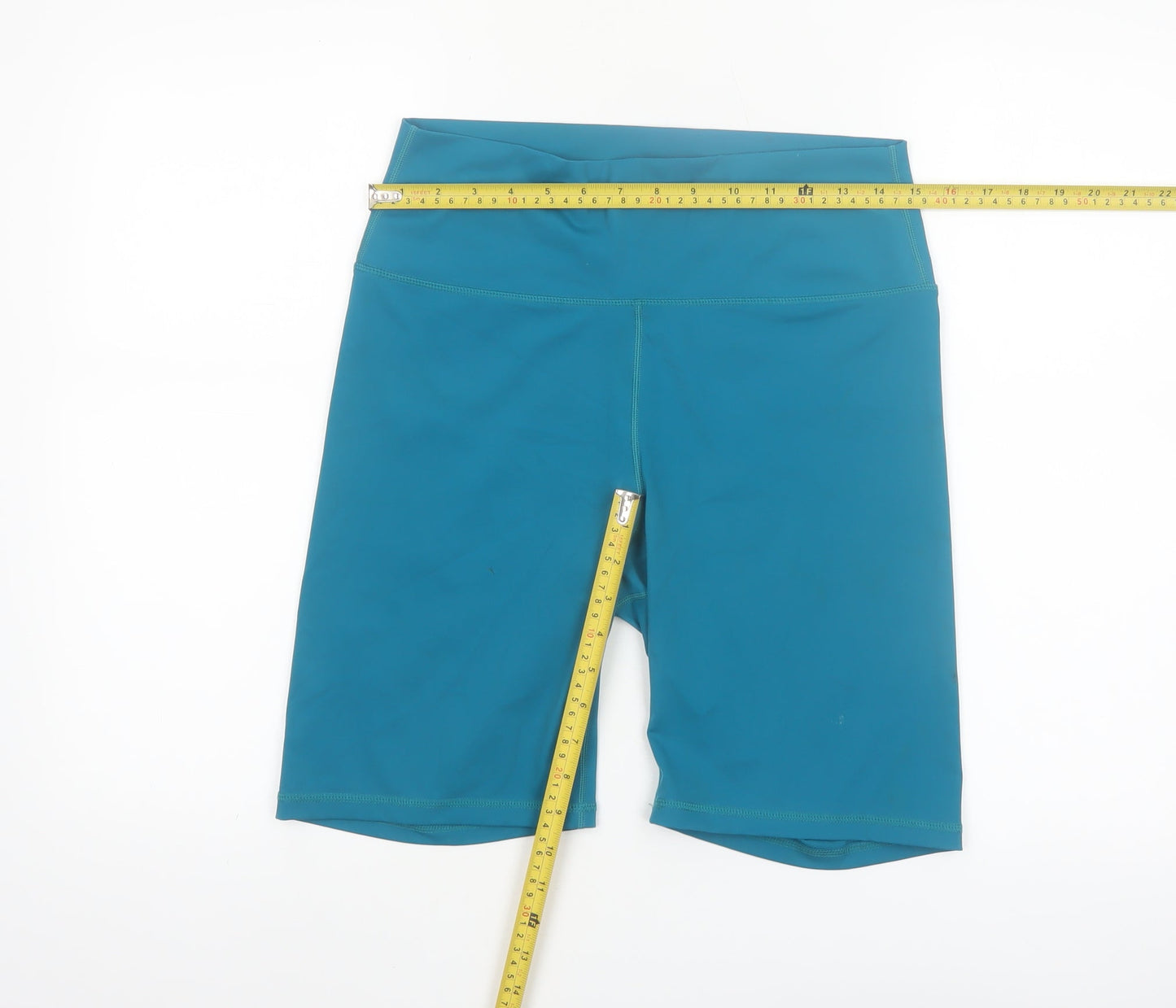 Dunnes Stores Women Teal Biker Activewear Shorts Size L