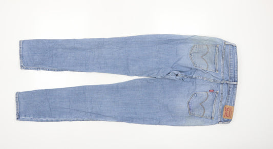 Levi's Womens Blue 711 Skinny Jeans Size 12 Regular Fit Stretch Denim
