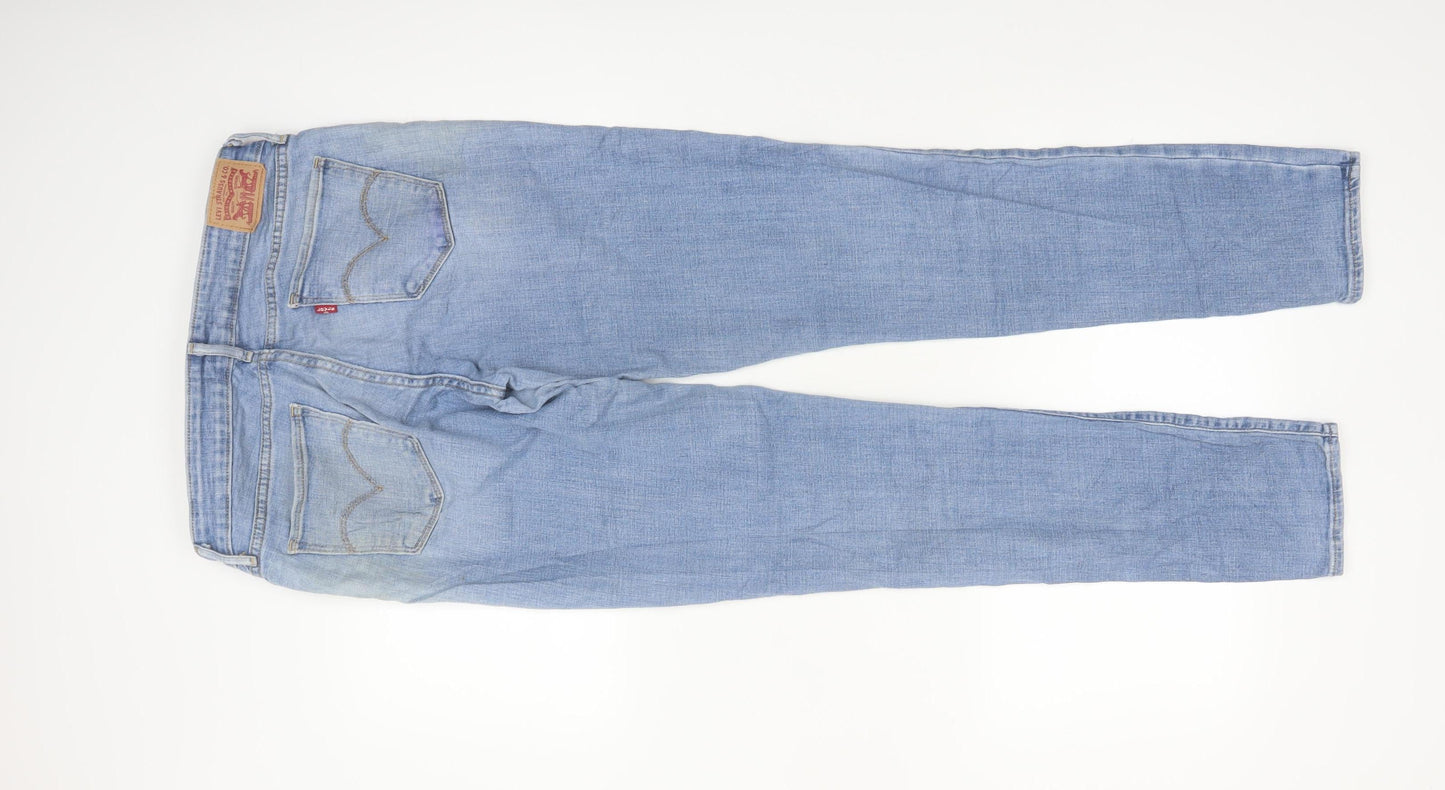 Levi's Womens Blue 711 Skinny Jeans Size 12 Regular Fit Stretch Denim