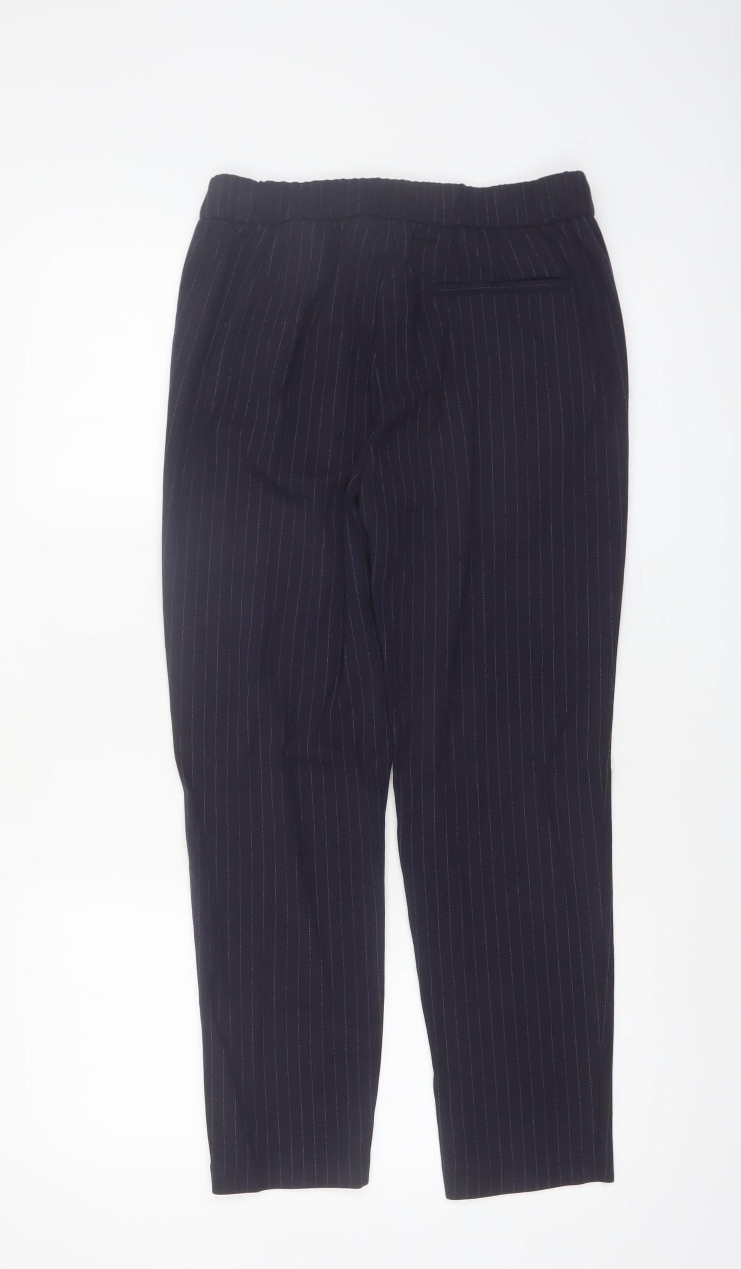 L.O.G.G. Women Black Pinstripe Slim Trousers Size 8