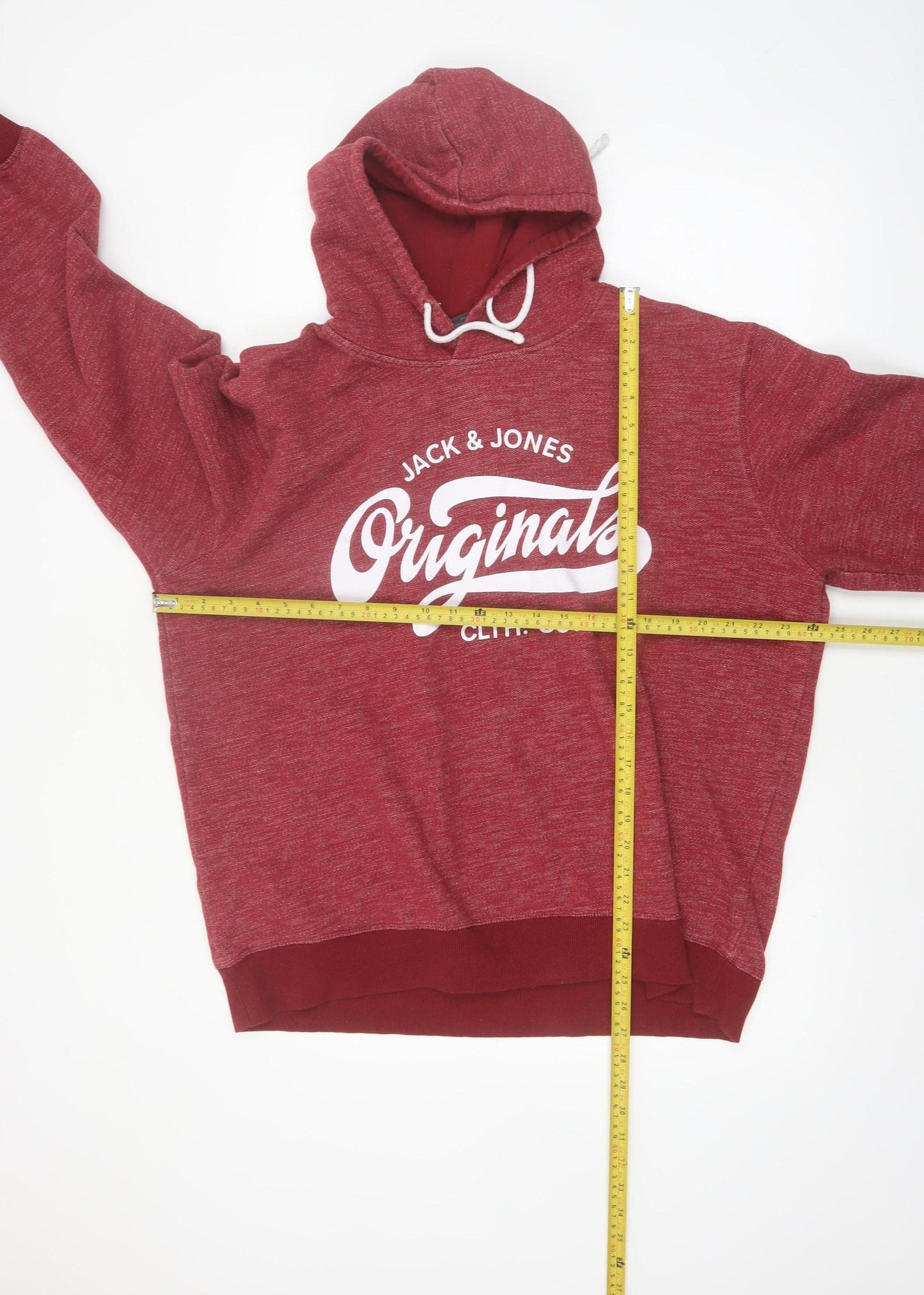 Jack & Jones Mens Red 2XL Pullover Hoodie Sweatshirt