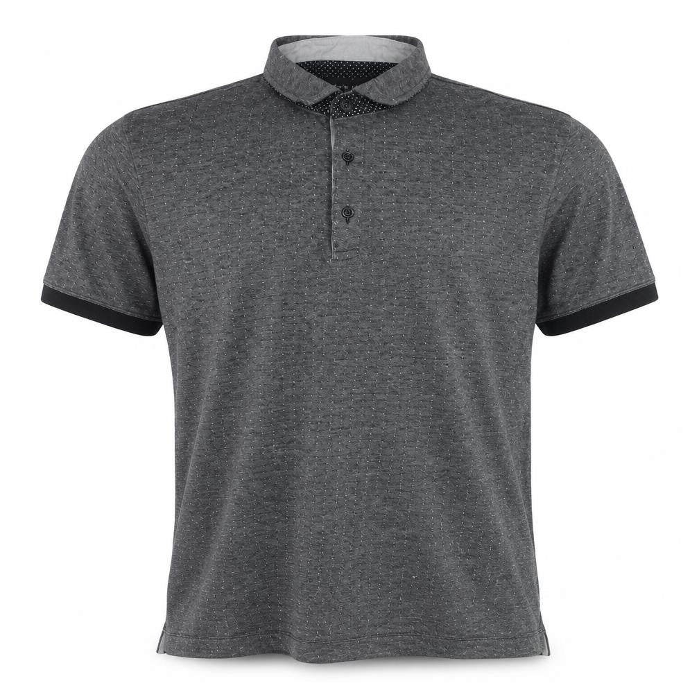Zara Man Grey Short Sleeve Polo Shirt XL Cotton Blend