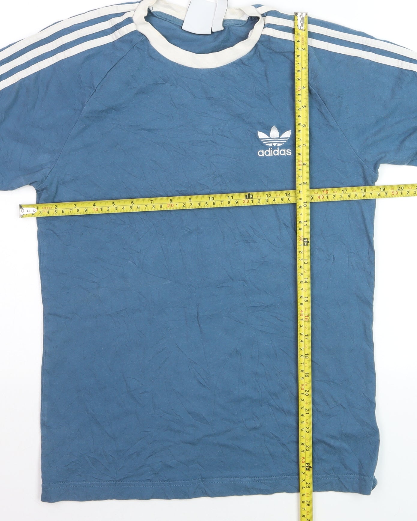 Adidas Men's Blue Crew Neck Short Sleeve Vintage Sports T-Shirt S