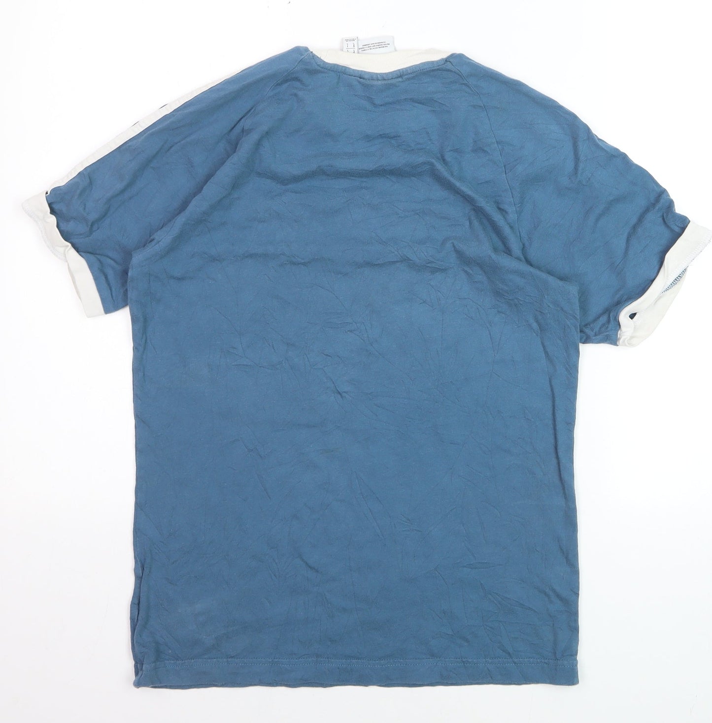 Adidas Men's Blue Crew Neck Short Sleeve Vintage Sports T-Shirt S