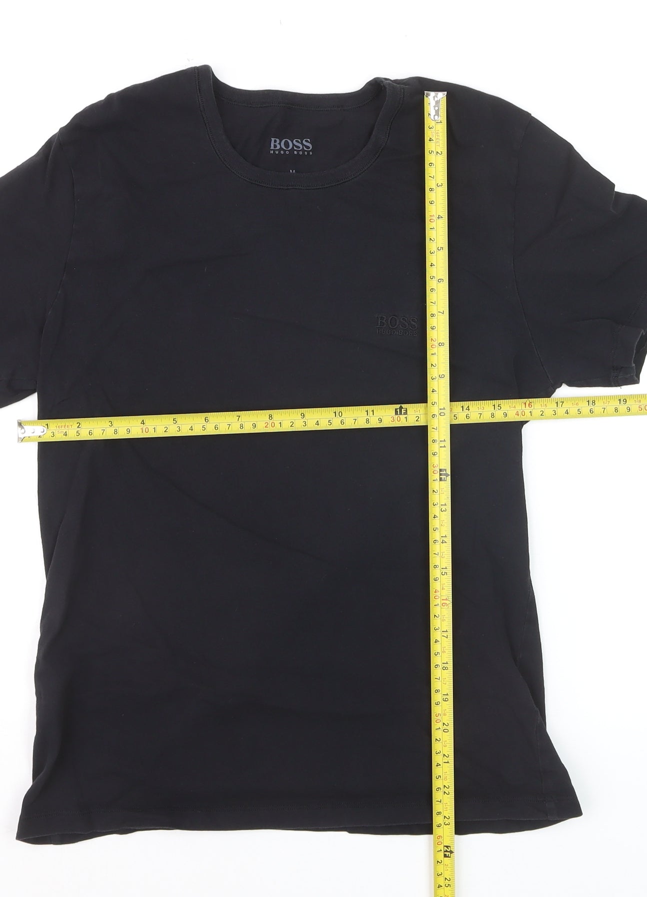 Hugo Boss Men's Black Cotton Crew Neck Short Sleeve T-Shirt M