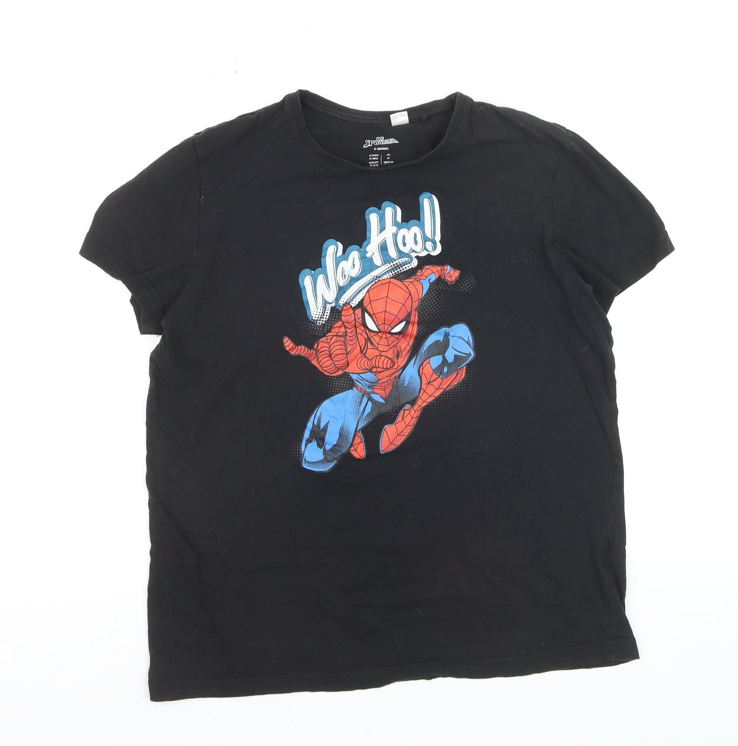 Marvel Spider-Man Boys Black Cotton Graphic T-Shirt 12-13 Years