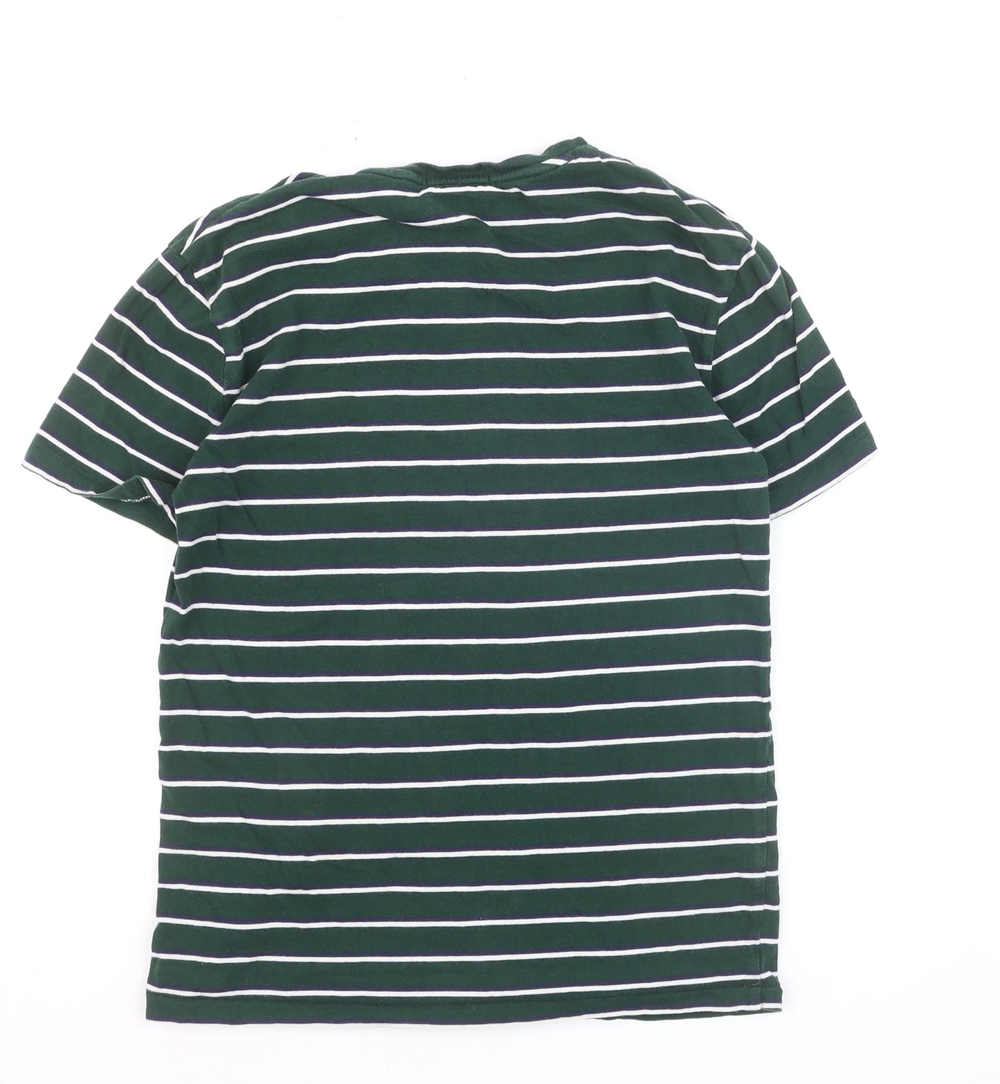 Ralph Lauren Men's Green Striped Classic Fit Cotton T-Shirt Size S