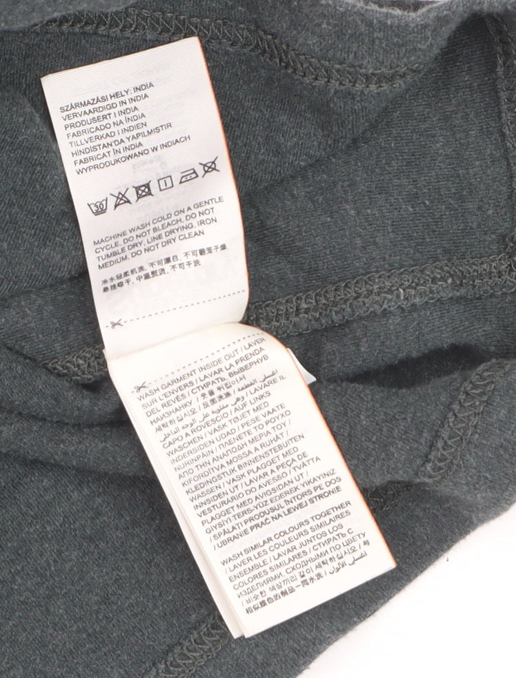 Superdry Men’s Green Long Sleeve Henley Top Size L Cotton Casual