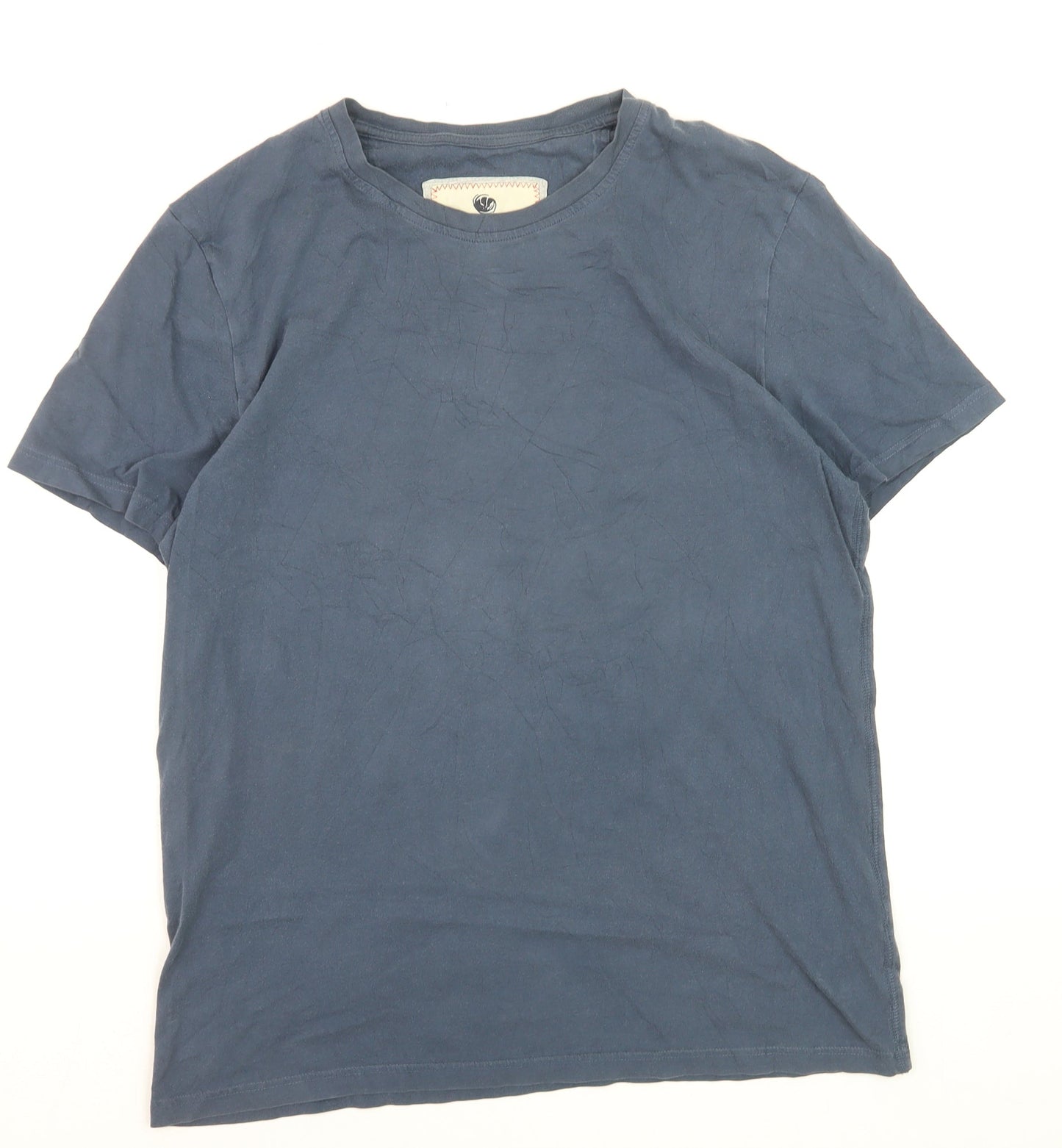 Fat Face Men's Blue Cotton Crew Neck Short Sleeve T-Shirt M