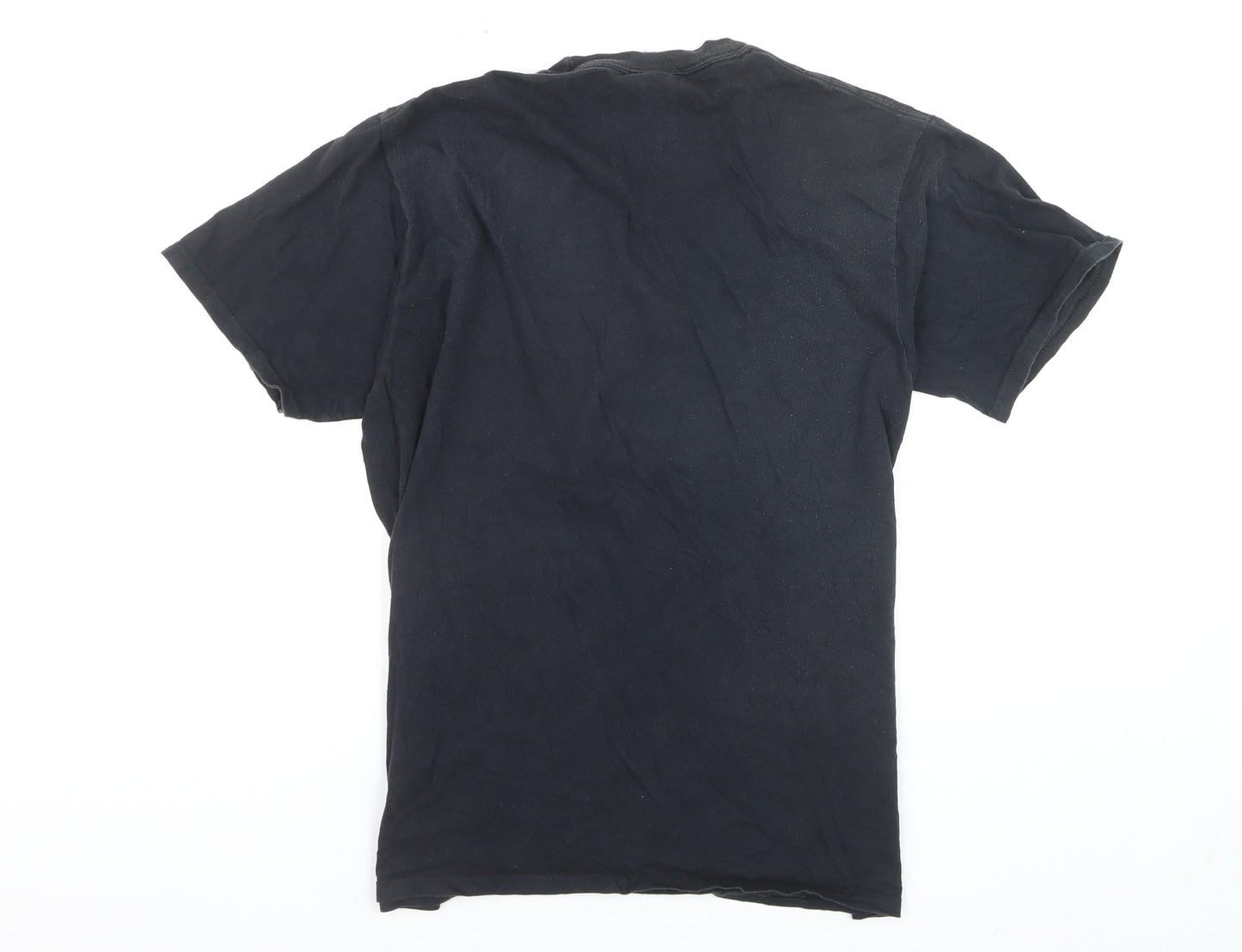 Port & Company Men's Black Vintage 1947 Graphic Cotton T-Shirt M
