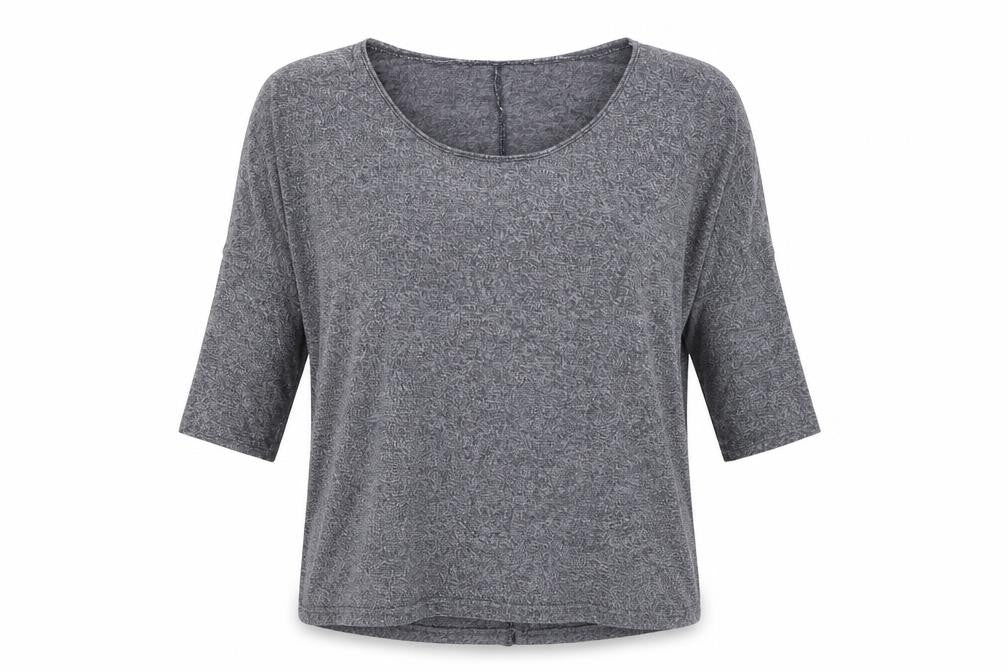 Topshop Women’s Blue Jersey 3/4 Sleeve Relaxed T-Shirt Size 6
