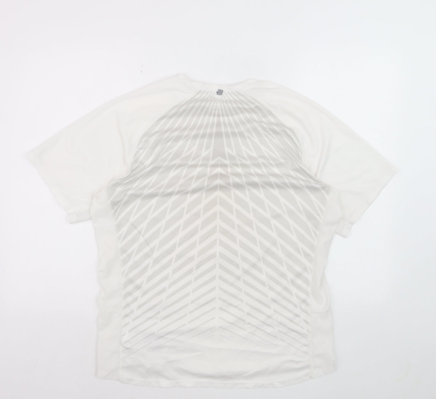Nike Dri-Fit Men's White RUN Graphic Athletic T-Shirt Size M