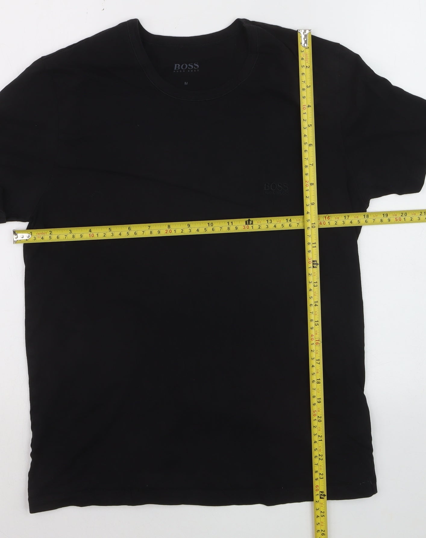 Hugo Boss Men's Black Regular Fit Cotton Crew Neck T-Shirt M