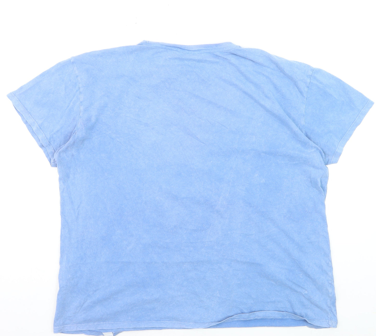 Pantone Womens Blue Basic Cotton Crew Neck T-Shirt Size 16