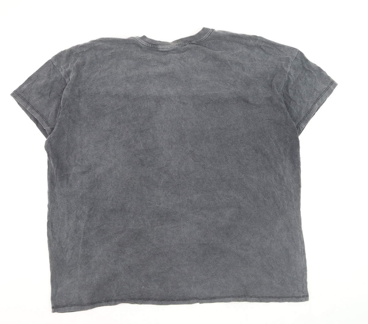 Close-up detail of Disney Women’s Grey Ohana Stitch Graphic T-Shirt XL Cotton Casual