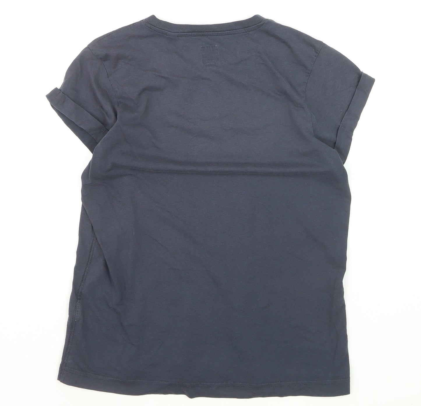 Jack Wills Women's Blue Cotton Crew Neck T-Shirt UK 6