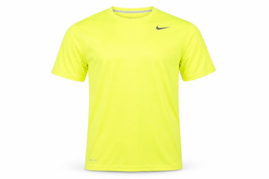 Nike Men's Yellow Dri-FIT Short Sleeve Sports T-Shirt L