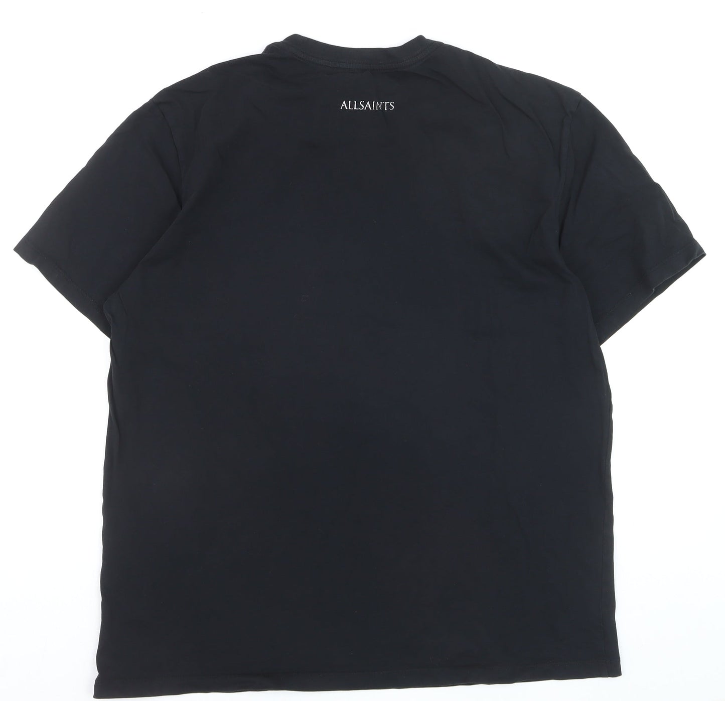 AllSaints Men's Black Joy Addition Cotton Crew Neck T-Shirt Medium