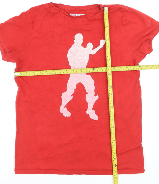 Fortnite Men’s Red XL Graphic Cotton T-Shirt Short Sleeve Crew Neck