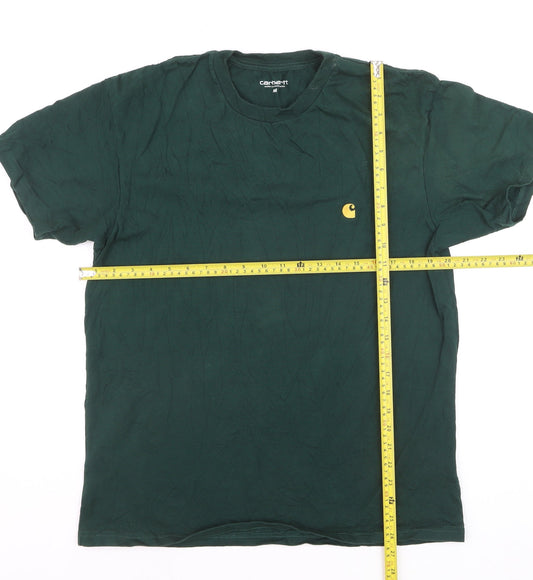 Carhartt Men’s Green Cotton Short Sleeve Logo T-Shirt M