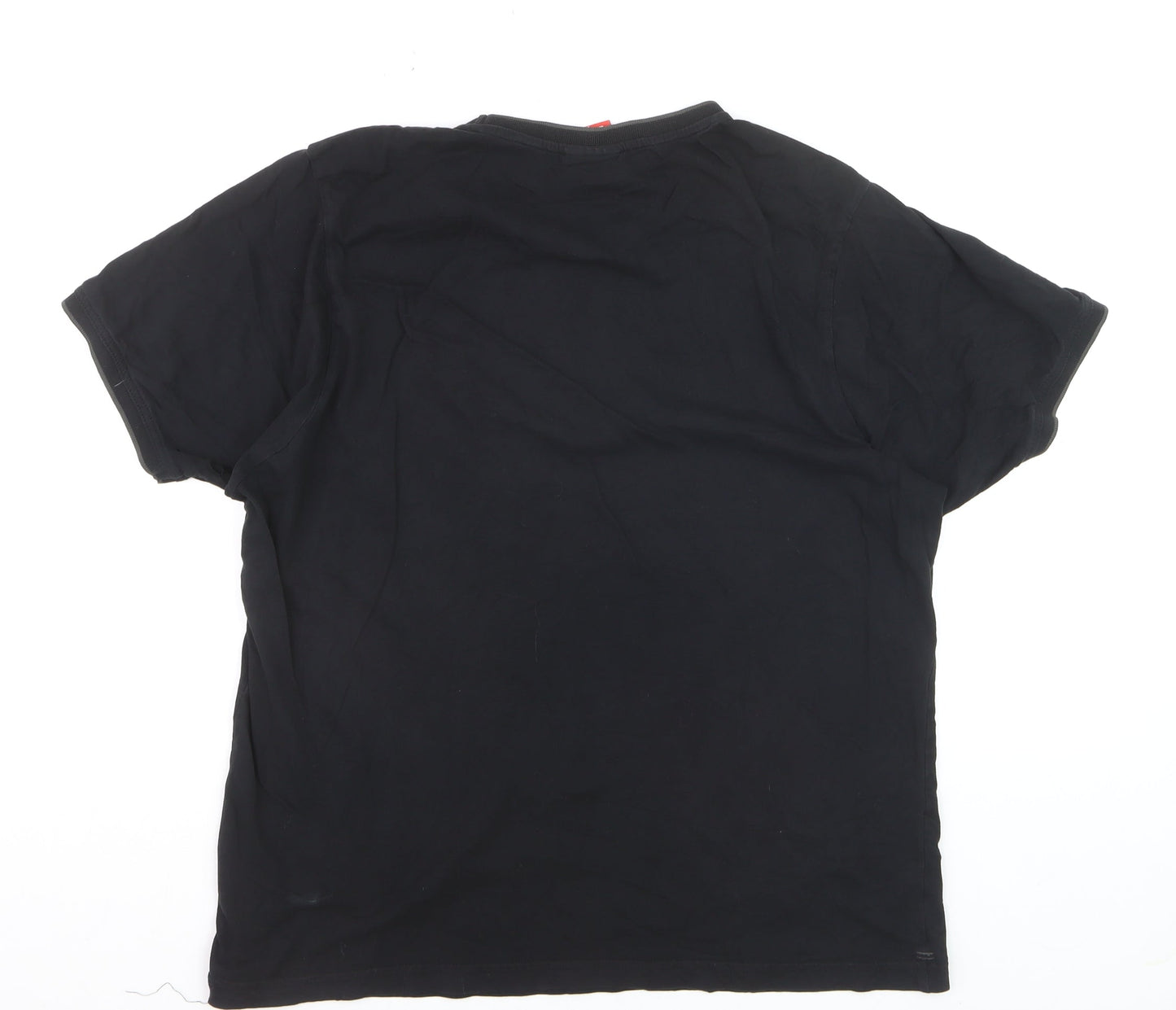 Slazenger Men's Black Crew Neck Cotton T-Shirt Size L