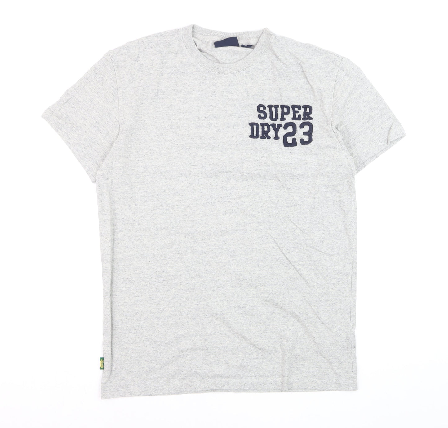 Superdry Men's Grey Crew Neck Cotton Sports T-Shirt Size M
