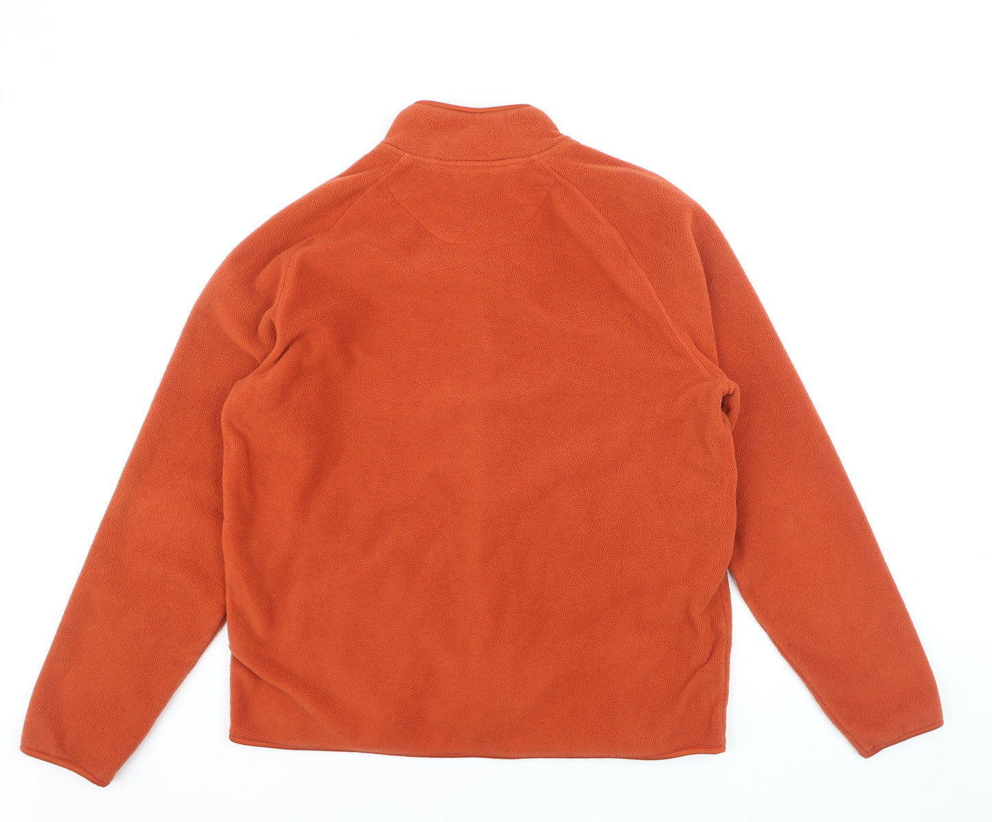 Marks and Spencer Men's Dark Orange Fleece Full Zip Sweatshirt XL