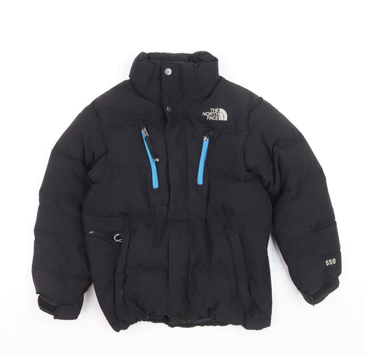 The North Face Boys Black 550 Puffer Jacket Winter Hooded M