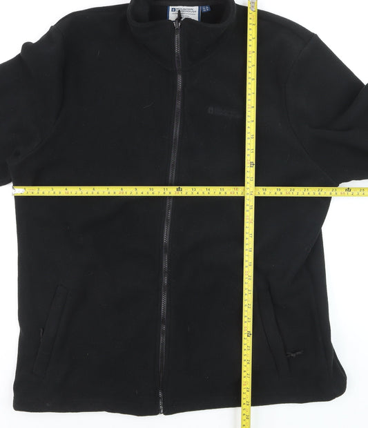 Mountain Warehouse Men's Black Fleece Full Zip Sweatshirt XL