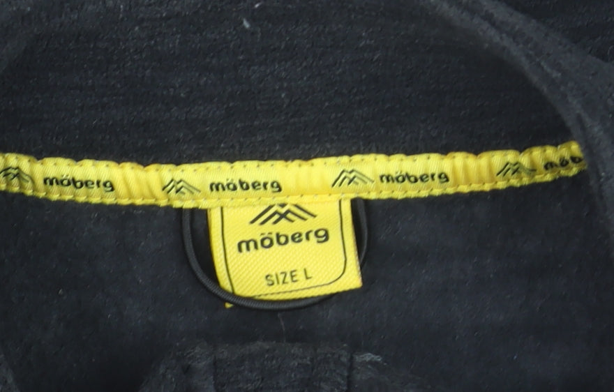 möberg Men's Black Full Zip Fleece Sweatshirt Size L Outdoor