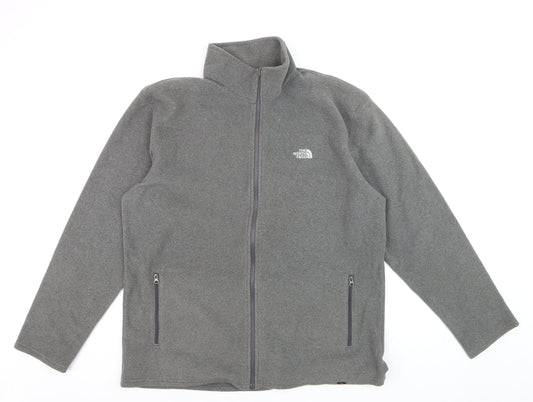 The North Face Men's Grey XL Full Zip Fleece Sweatshirt